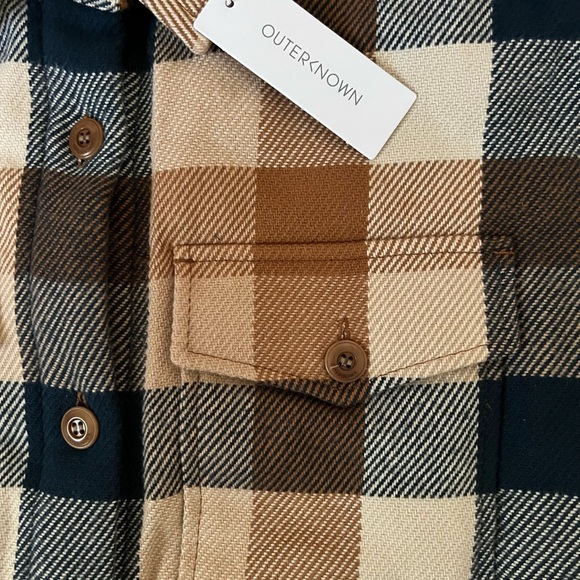 NWT Outerknown Womens Shacket Coat Jacket Plaid - Picture 5 of 11